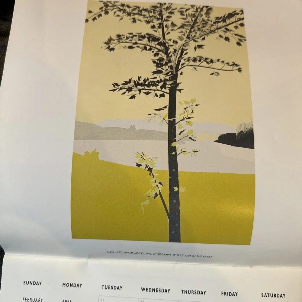 Vintage 1996 Colby College Calendar With Framable Pictures Alex Katz